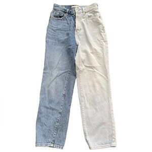 PacSun high rise straight leg duo color jeans